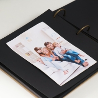 Фотоальбом на кольцах 30 листов "Свежесть" чёрные листы 18х18 см Фотоальбом на кольцах 30 листов "Свежесть" чёрные листы 18х18 см