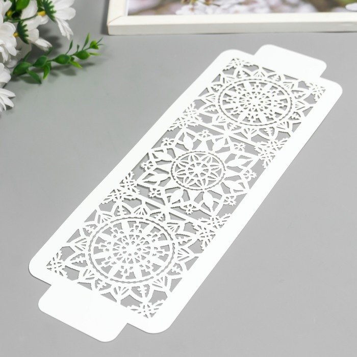 Трафарет бордюрный пластиковый Трафарет бордюрный пластиковый "Узоры" пластик, 11х32 см