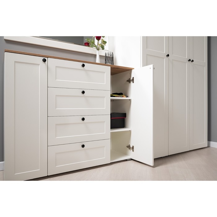 Комод Остин 16.221, 1200х419х993, Белый/ Дуб Вотан