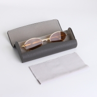 Футляр для очков на магните, длина 16 см, цвет серый