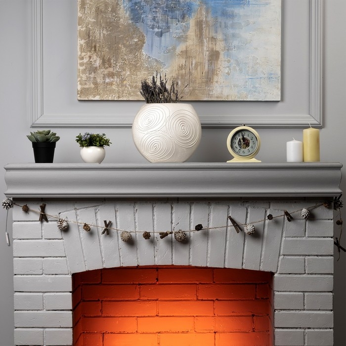 Гирлянда «Нить» 1.5 м роса с насадками «Заснеженные шишки», IP20, серебристая нить, 30 LED, батарейки CR2032х2 (в комплекте), свечение тёплое белое Гирлянда «Нить» 1.5 м роса с насадками «Заснеженные шишки», IP20, серебристая нить, 30 LED, батарейки CR2032х2 (в комплекте), свечение тёплое белое