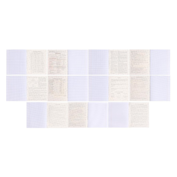 Комплект предметных тетрадей Calligrata TOP "Кеды", 48 листов, 12 предметов, со справочным материалом, обложка мелованный картон, глянцевая ламинация, блок офсет