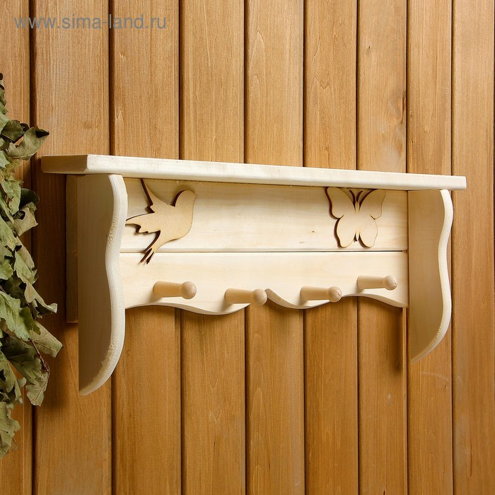 Полка-вешалка &laquo;Уют&raquo; 55&times;22&times;8см