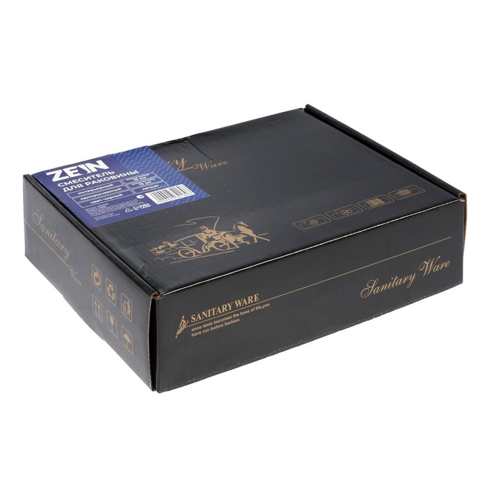 Смеситель для раковины ZEIN Z3881, однорычажный, интерьерный, высота 15 см, латунь, черный Смеситель для раковины ZEIN Z3881, однорычажный, интерьерный, высота 15 см, латунь, черный