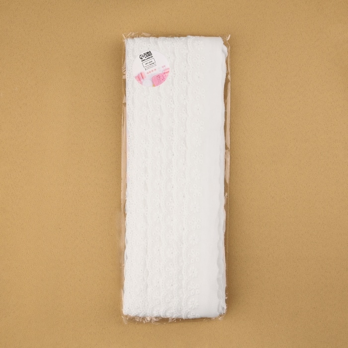 Кружево шитьё 30мм*15&plusmn;1ярд(13,7м&plusmn;1м) белый АУ