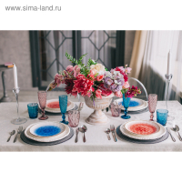 Тарелка фарфоровая Доляна &laquo;Космос&raquo;, d=21,2 см, цвет красный