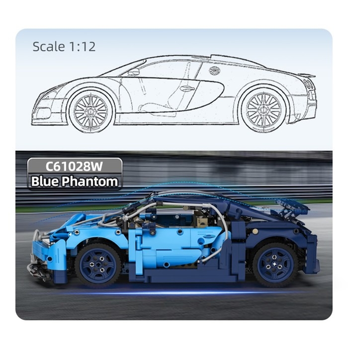 Конструктор &laquo;Техно. Спорткар&raquo;, 1200 деталей