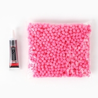 Игрушка помпонами "Медведь", цвет розовый ТМП