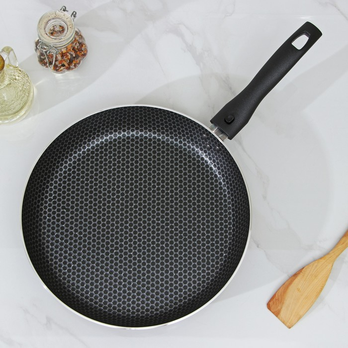 Сковорода Discovery, d=26 см, стеклянная крышка, съёмная ручка, антипригарное покрытие