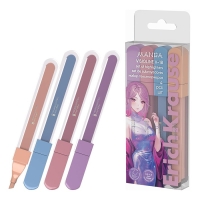 Набор маркеров текстовыделителей 4 штуки ErichKrause Visioline V-18 "Manga", скошенный узел 0,5 - 4,5 мм, на водной основе быстро высыхает, микс Набор маркеров текстовыделителей 4 штуки ErichKrause Visioline V-18 "Manga", скошенный узел 0,5 - 4,5 мм, на водной основе быстро высыхает, микс