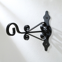 Кронштейн для кашпо кованый, 25 см, металл, чёрный Кронштейн для кашпо кованый, 25 см, металл, чёрный