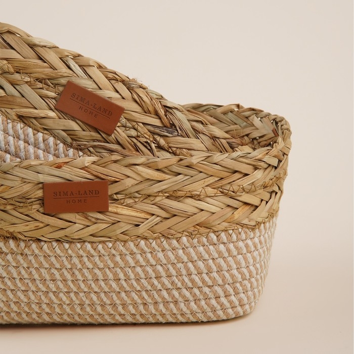 Корзины для хранения ручной работы SL Home, 2 шт: 28&times;18&times;10 см, 30&times;20&times;12 см