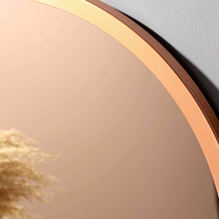 Зеркало настенное в круглом корпусе из металла, D=60, медный Рубин Зеркало настенное в круглом корпусе из металла, D=60, медный Рубин