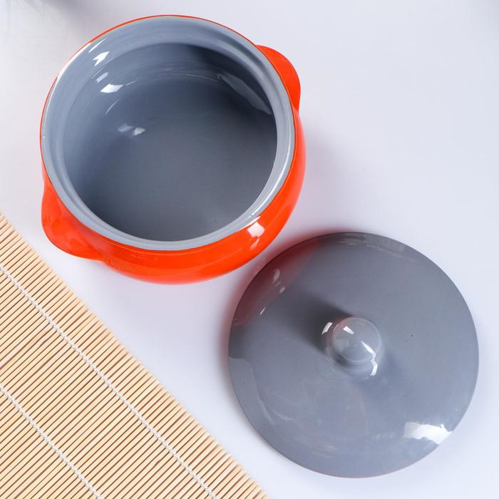 Горшок керамический для запекания Горшок керамический для запекания "Борисовский" 0,7л / 15х9см, радуга МИКС