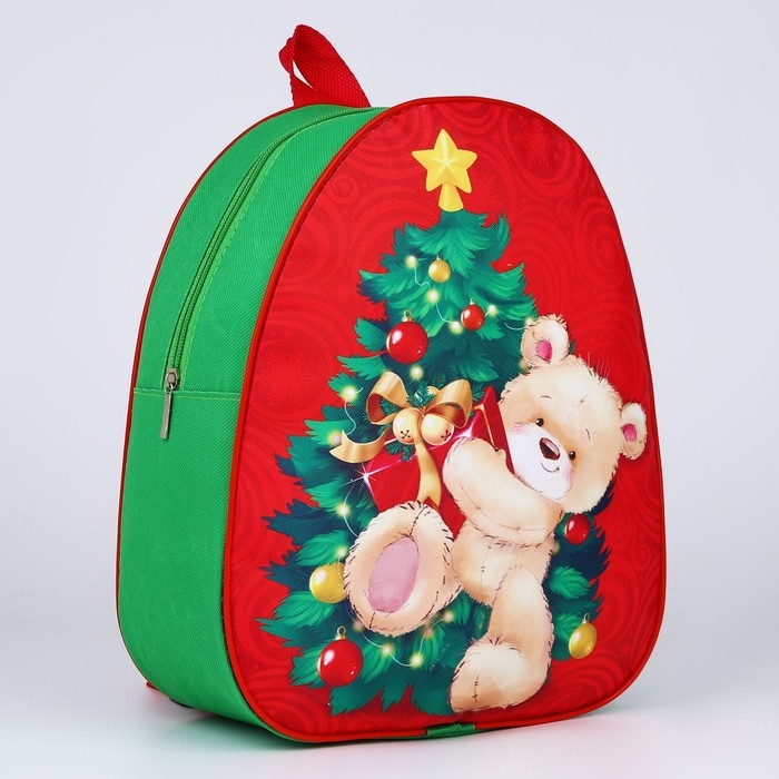 Новогодний детский рюкзак «Медвежонок с ёлкой», 30*25 см Новогодний детский рюкзак «Медвежонок с ёлкой», 30*25 см