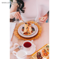 Тарелка - блюдо подстановочное Magistro «Сияние», d=33 см, цвет золотой Тарелка - блюдо подстановочное Magistro «Сияние», d=33 см, цвет золотой