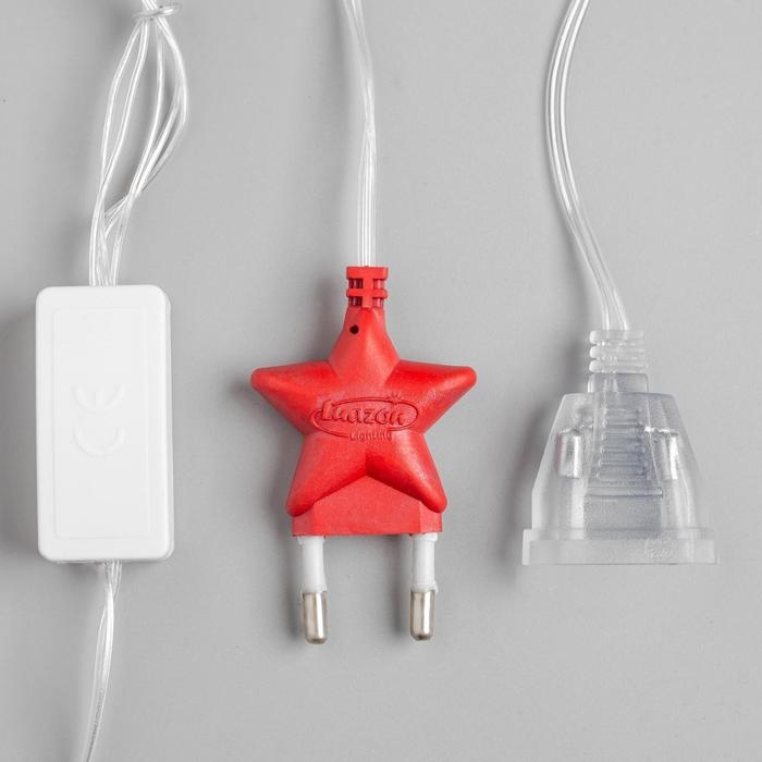 Гирлянда «Бахрома» 3 × 0.5 м с насадками «Шарики и ёжики», IP20, прозрачная нить, 80 LED, свечение мульти (RG/RB), мигание, 220 В Гирлянда «Бахрома» 3 × 0.5 м с насадками «Шарики и ёжики», IP20, прозрачная нить, 80 LED, свечение мульти (RG/RB), мигание, 220 В