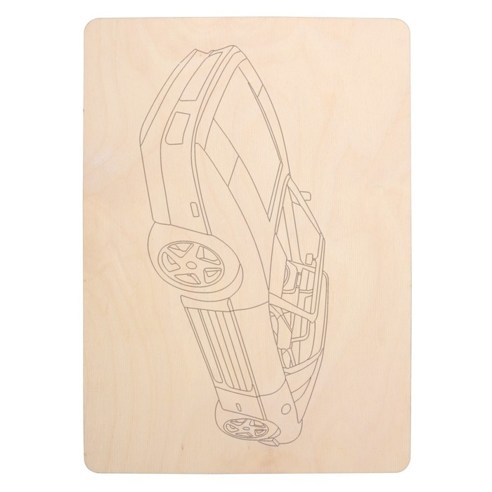 Набор досок для выжигания «Машинки» 5 шт. формат А4, 3 мм Набор досок для выжигания «Машинки» 5 шт. формат А4, 3 мм