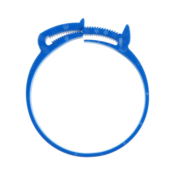 Хомут силовой пластиковый Хомут силовой пластиковый "СТРАЙК", диаметр 73-79 мм, многоразовый, Clip-Track, 4 шт.