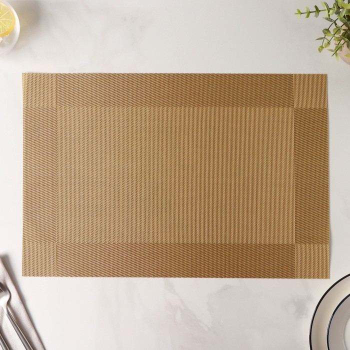Салфетка сервировочная на стол Доляна «Шахматы», 45×30 см, цвет карамельный Салфетка сервировочная на стол Доляна «Шахматы», 45×30 см, цвет карамельный
