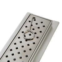 Трап ZEIN, c флaнцeм свободного вращения 360&deg;, 7х120 см, d=40/50 мм, нерж. сталь, сатин