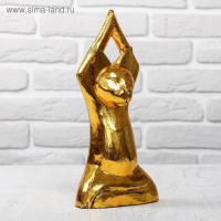 Сувенир дерево "Кот йог" 14х6,5х25 см