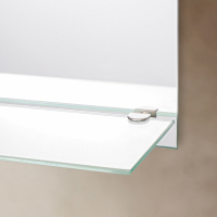 Зеркало &laquo;Райские птицы&raquo;, с пескоструйной графикой и фьюзингом, настенное, с полочкой, 35&times;45