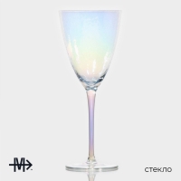 Набор бокалов для вина стеклянный Magistro &laquo;Жемчуг&raquo;, 400 мл, 9,5&times;23,5 см, 2 шт, цвет перламутровый