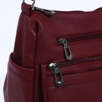 Сумка-мешок на молнии, цвет бордовый Сумка-мешок на молнии, цвет бордовый