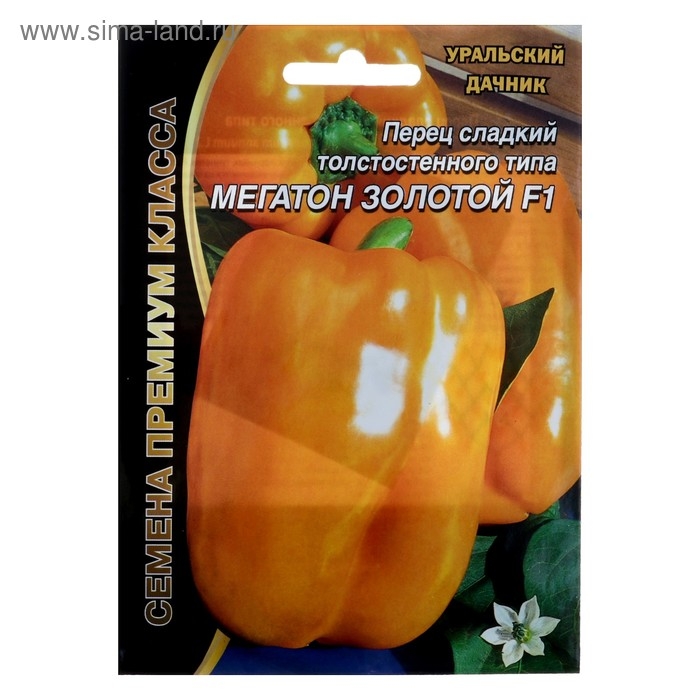 Семена Перец сладкий Семена Перец сладкий "Мегатон Золотой" F1, 12 шт