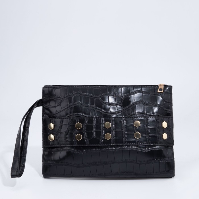 Сумка женская на молнии, цвет чёрный