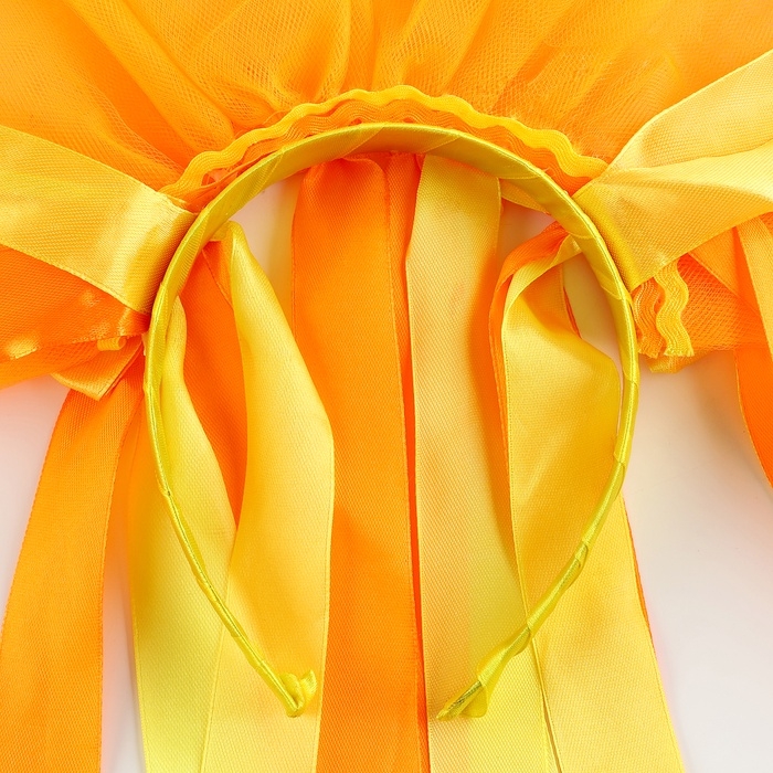 Карнавальный ободок &laquo;Лучистое солнце&raquo;, цвет жёлто-оранжевый