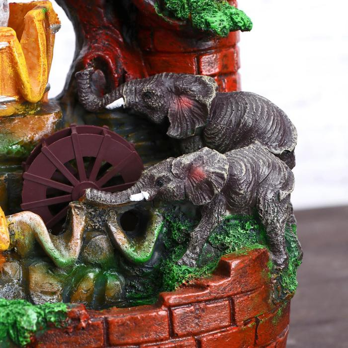 Фонтан Фонтан "Слоны у воды" 13,5х18х27 см (с подсветкой)