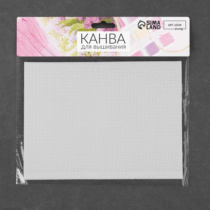 Канва для вышивания, №14, 30 × 20 см, цвет белый Канва для вышивания, №14, 30 × 20 см, цвет белый