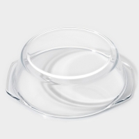 Кастрюля с крышкой из жаропрочного стекла для запекания Доляна &laquo;Фуэго&raquo;, 650 мл, 18&times;16&times;5 см