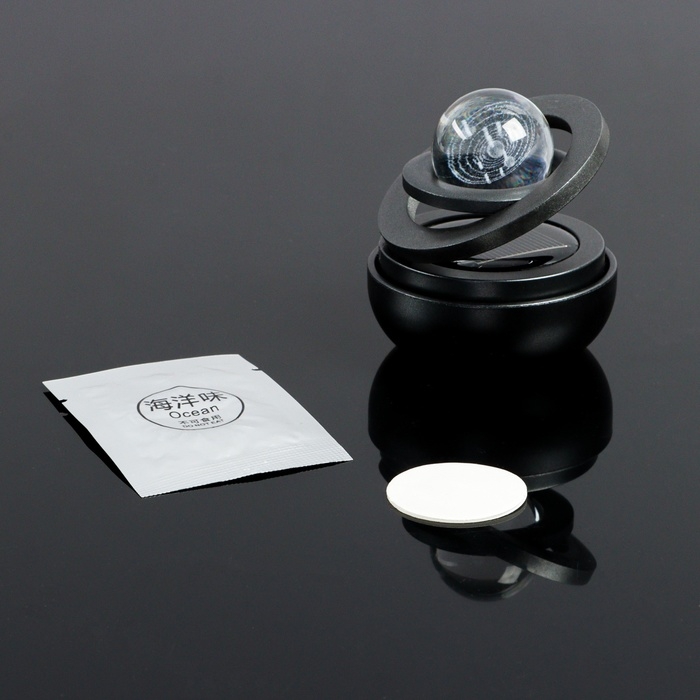 Аксессуар на панель с ароматизатором, гравитационные кольца, вращается от солнца, планета, черный Аксессуар на панель с ароматизатором, гравитационные кольца, вращается от солнца, планета, черный