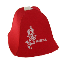Шапка для бани "Russia" красная Шапка для бани "Russia" красная