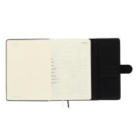 Ежедневник датированный 2024 A5 176 листов, deVENTE.Tudor, твёрдая обложка из искусственной кожи, ляссе, кремовый блок 70 г/м2, чёрный