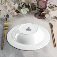 Тарелка фарфоровая глубокая Wilmax «Юлия Высоцкая», 500 мл, d=22,5 см, цвет белый Тарелка фарфоровая глубокая Wilmax «Юлия Высоцкая», 500 мл, d=22,5 см, цвет белый