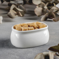 Подставка фарфоровая для порционного сахара Wilmax, 150 мл, 9&times;6,5&times;4,5, цвет белый