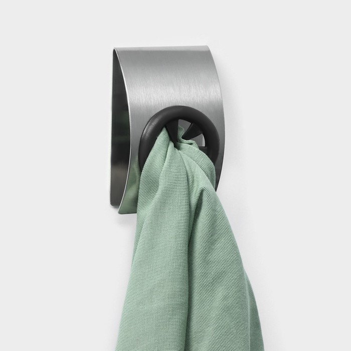 Крючок самоклеющийся SAVANNA Chrome Loft, держатель для салфеток и полотенец, металл, 3&times;8&times;5 см