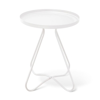 Столик журнальный, 400х400х450, Белый муар