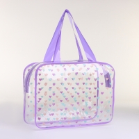 Косметичка на молнии, цвет сиреневый Косметичка на молнии, цвет сиреневый