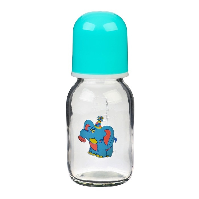 Бутылочка для кормления, классическое горло, 120 мл., от 0 мес., стекло, цвет МИКС