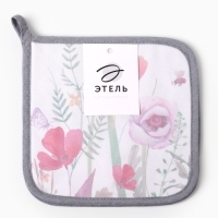 Набор прихваток Этель "Маки" 2 шт, 19х19см,саржа,100% х/л,ватин 250г/м2 Набор прихваток Этель "Маки" 2 шт, 19х19см,саржа,100% х/л,ватин 250г/м2