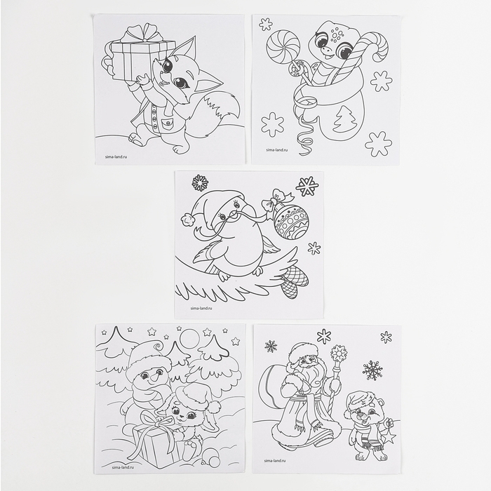 Ёлочные шары под раскраску на новый год &laquo;Новогодний сюрприз. Змея&raquo;, d = 5 ,5 см, 6 шт, новогодний набор для творчества