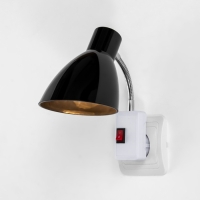 Бра в розетку "Классика" 1х10Вт Е27 черный 10х14,5х25 см