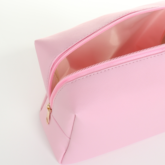 Косметичка на молнии, цвет розовый