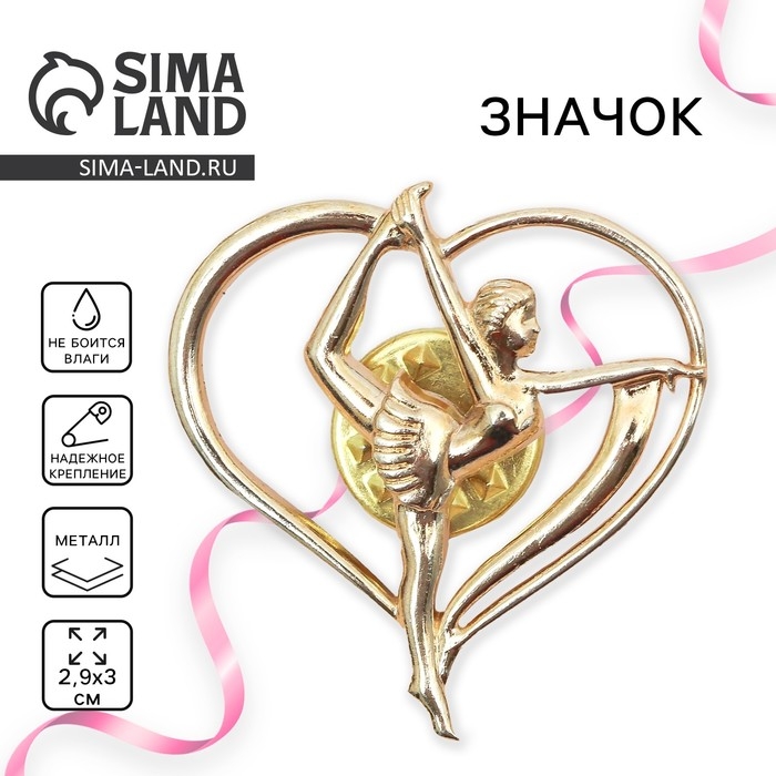 Значок спортивный для гимнастки «Гимнастика», 2,9 х 3 см Значок спортивный для гимнастки «Гимнастика», 2,9 х 3 см