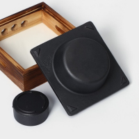 Подставка для подогрева блюд, 20&times;20&times;8 см, с деревянной подставкой